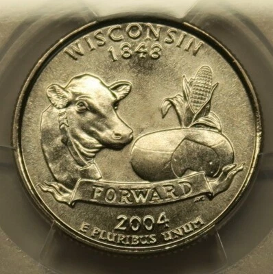 2004 D Wisconsin State Quarter PCGS MS68, Free Shipping - Image 1 of 4