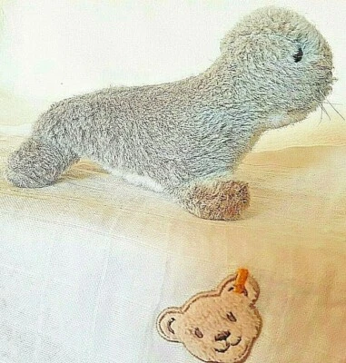 Steiff Robben-Baby "Robby" 1473/09 70er Nerzimitation grau-weiß 9cm KF sGUT - Bild 1 von 4