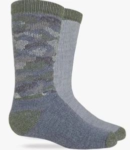 Carolina Ultimate Youth Boys Camo Merino Wool Blend Boot Socks 2 Pair Pack, Smal - Picture 1 of 1