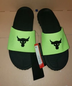 Under Armour Project Rock Fat Tire Slides grün/schwarz Herren Größe 11 neu - Bild 1 von 4