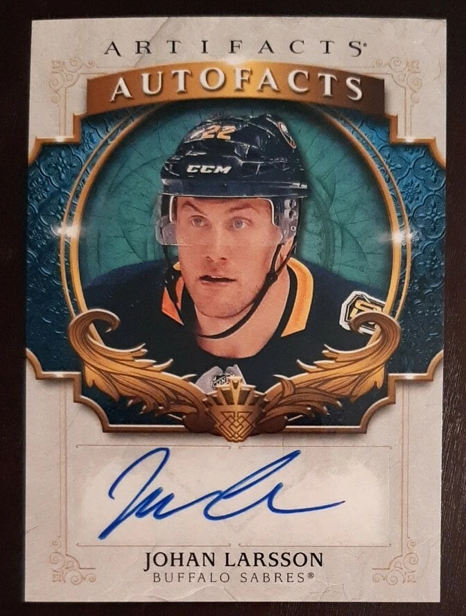 2020 - 2021 Upper Deck Artifacts Johan Larsson Autofacts Hockey Card - Image 1 of 2