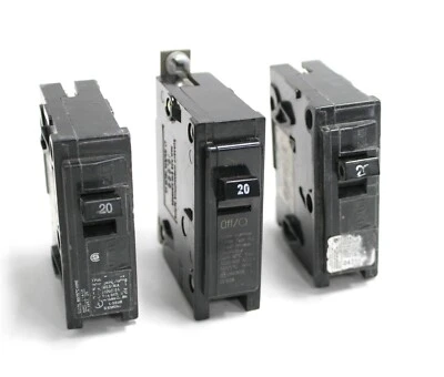 Cu/Al Circuit Breaker Switch 1 pole, 20A, 120V/240V Lot of 3 - Image 1 of 4