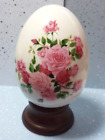 1987 Avon Source of Fine Collectibles œuf en porcelaine roses d'été E. Hoffmann