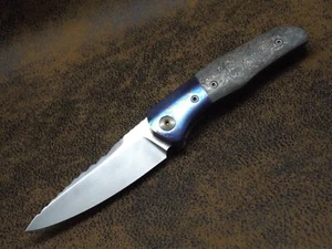 Cuchillo de bolsillo exclusivo ASSASSIN KNIVES cuchillo plegable Balbach INOX damasco 62-HRC - Imagen 1 de 10