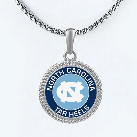 North Carolina Tar Heels Mens Womens 20" Lnk Chain Pendant Necklace w GiftPg D22 Cover