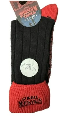 Primark Ladies Stranger Things Womens Cosy Gripper Bed Novelty Socks Xmas Gift - Image 1 of 4