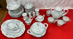 NEW-VINTAGE-Set of 46PCS. Johann Haviland Bavaria-Blue Garland- Dinner set.Germa - Picture 1 of 24