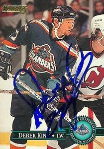 Derek King autographed Hockey Card (New York Islanders) 1995 Donruss #300