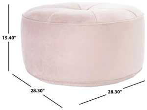 Safavieh AMAIS ROUND OTTOMAN, Reduced Price 2172750383 OTT4501A - Picture 1 of 5