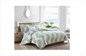 Kauai 5-Piece Green Botanical Cotton King Bonus Comforter Set - Picture 1 of 1