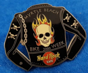 CHAQUETA DE CUERO MYRTLE BEACH MOTOCICLISTA SEMANA BICICLETA CALAVERA 2000 Hard Rock Café - Imagen 1 de 1