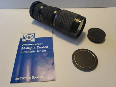 Promaster MC Auto Zoom F;3.8 85-210mm Camera Lens 2 caps and instruction booklet - Image 1 of 4