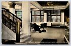 Burlington Iowa~Hotel Burlington Interior~Lobby~Luggage by Chairs~c1910 Postcard