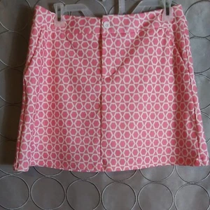 Top It Off Golf Skort Womens Size Medium Pink and White - Picture 1 of 12