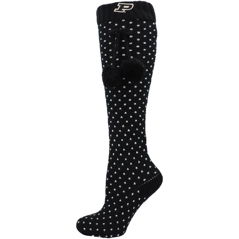 Women's ZooZatz Black Purdue Boilermakers Knee High Socks Cover
