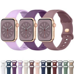 Soft Silicone Band for Apple Watch 9 8 7 6 5 4 3SE Strap Bracelet for iWatch Ult - Foto 1 di 62