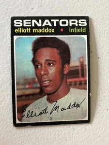1971 Topps Elliott Maddox Rookie Washington Senators #11 VG SHIPS FREE - Picture 1 of 2