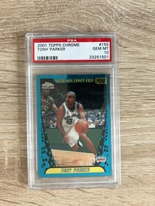 2001 Topps Chrome Tony Parker ROOKIE RC #155 PSA 10 GEM MINT - Picture 1 of 2