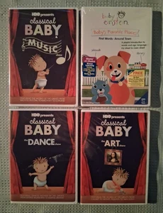 4 NEW Sealed 3 Classical BABY Music Art Dance 1 Baby Einstein Babys Fav Plc DVDs - Picture 1 of 3