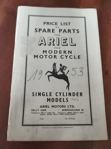 9.2 ARIEL 1953 Single VH NH VB VHA VCH Ersatzteilliste Parts List Burman GB - Picture 1 of 18