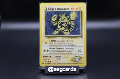 Pokémon TCG - Gym Heroes 27/132 Pokémon TCG Lt. Surge's Electabuzz 1999 NM! - Image 1 of 2