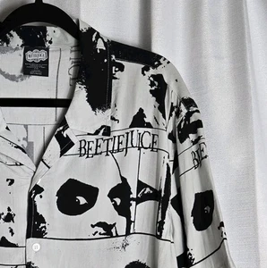 Beetlejuice Hawaiian Bowling button up short sleeved shirt sz L - Picture 1 of 8