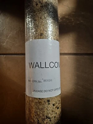  Gold metallic faux cracked aged Cork textured Wallpaper 3D 1x8 Yards  - Image 1 of 4