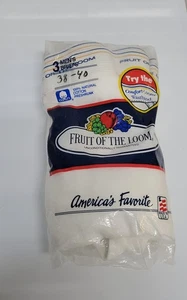 Vintage Fruit of the Loom Men's White Briefs 3 Pack 1992 Size 38-40 NOS - Picture 1 of 9