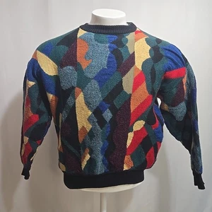 Vintage St Croix Pullover Herren Größe Medium Cosby Abstrakt Pullover Hergestellt in den USA - Bild 1 von 12