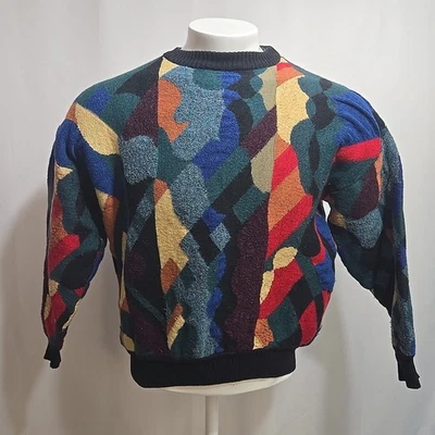 Vintage St Croix Sweater Mens Size Medium Cosby Abstract Pullover USA Made - Image 1 of 4