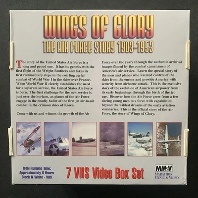 Wings Of Glory The Air Force Story 1903-1953 Set Of 7 VHS Cassettes  - Image 1 of 4