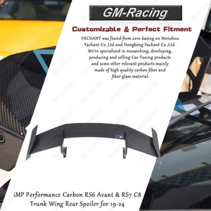 iMP Performance Carbon RS6 Avant & RS7 C8 Trunk Wing Rear Spoiler for 19-24 - Picture 1 of 24