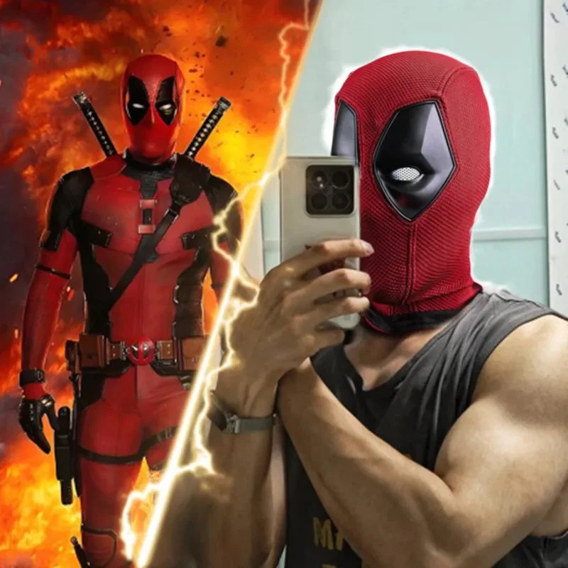 Deadpool Mask Halloween Cosplay Costume Prop Full Head Helmet Carnival Costume