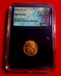 1947-D Lincoln Wheat Cent NGC MS66RD Purple Core *780* - Picture 1 of 5