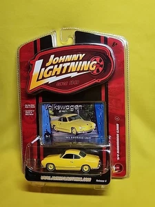 Johnny Lightning 1964 Volkswagen Karmann Ghia Diecast 1:64 Yellow NIP 🔥J - Picture 1 of 12