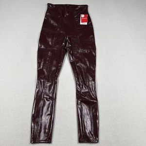 Spanx Faux Patent Leather Leggings Ruby 20301 Size XS Petite NWT $110 - Picture 1 of 11