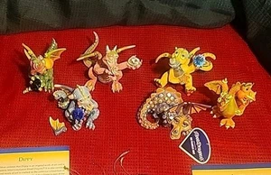 Franklin Mint Dragon (Mood Dragons) Lot Of 6 Dippy, Guilty, Coy, Lazy, Dreamy - Picture 1 of 11