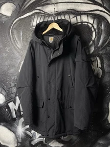 Carhartt WIP Anchorage Parka Black Winter Jacket Men’s Size L - Picture 1 of 17
