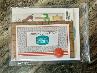 NEW Sew Kind of Wonderful Wonder Curve Ruler 6x10 piecing ruler with Bonus Book - Image 1 of 4