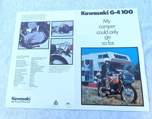 1970's Kawasaki  G- 4 100 Motorcycle Vtg Sales advertising Brochure Original - Picture 1 of 2