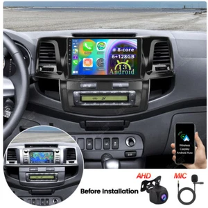 6G+128G For Toyota Hilux 05-14 Android 13 Car Radio Stereo GPS CarPlay Head Unit - Picture 1 of 22