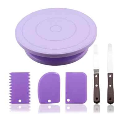 Вращающийся проигрыватель подставка для торта набор для украшения торта выпечки выпечки проигрыватель комплект - Изображение 1 из 4