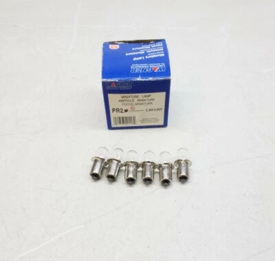 PR2 Wagner Lighting Product 2.38V 0.8CP Miniature Multi Purpose Lamp x 6pc Bulbs - Image 1 of 3