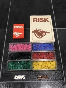 Vintage Risk Parker Brothers Game Pieces Cards Instructions Dice - Picture 1 of 4
