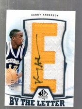 2013-14 SP Authentic Kenny Anderson By the Letter BL-KA #14/35 AUTO GEORGIA TECH