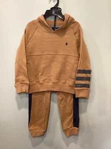 Volcom 2pc Toddler Sweats Outfit 4T NWT Camel Brown - Picture 1 of 5