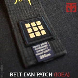 MOOTO Cinturón Negro Dan Parche Set (10EA) Uniforme de Taekwondo Dobok Judo Karate Kendo - Imagen 1 de 5