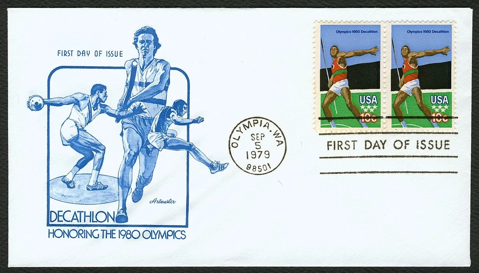 #1790 10c Decathlon, Artmaster FDC **ANY 5=FREE SHIPPING** - Image 1 of 1