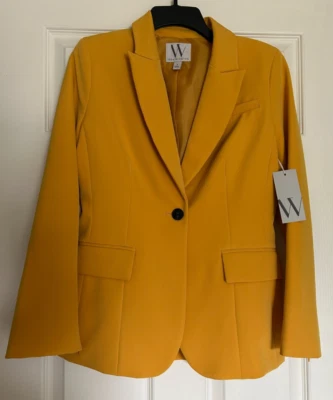 Chaqueta Blazer Worthington Amarilla/Dorada Para Mujer Talla 2 Nueva Con Etiqueta Precio de venta sugerido por el fabricante $100 Foto 1 de 4