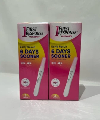 Pack de 2 PRIMERA RESPUESTA Resultado Temprano Embarazo de 3 Pruebas - (6 Total) - Caducidad 25/05 Foto 1 de 2